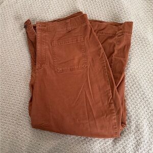 Rust Orange Old Navy High Ride Wide Leg Pants